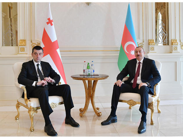 Ильхам Алиев провел переговоры с Георгием Гахария