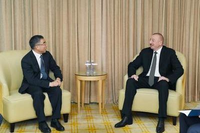 Ильхам Алиев провел встречу с председателем компании Huawei