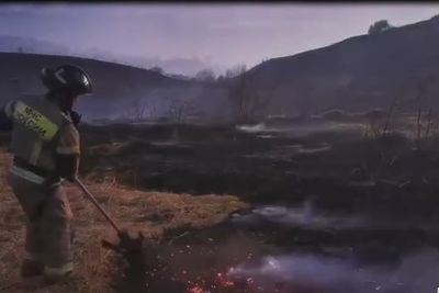 Масштабный природный пожар потушили под Кисловодском