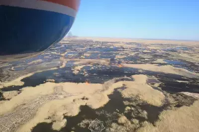 Не только паводки: крупный природный пожар тушат в заповеднике в Казахстане